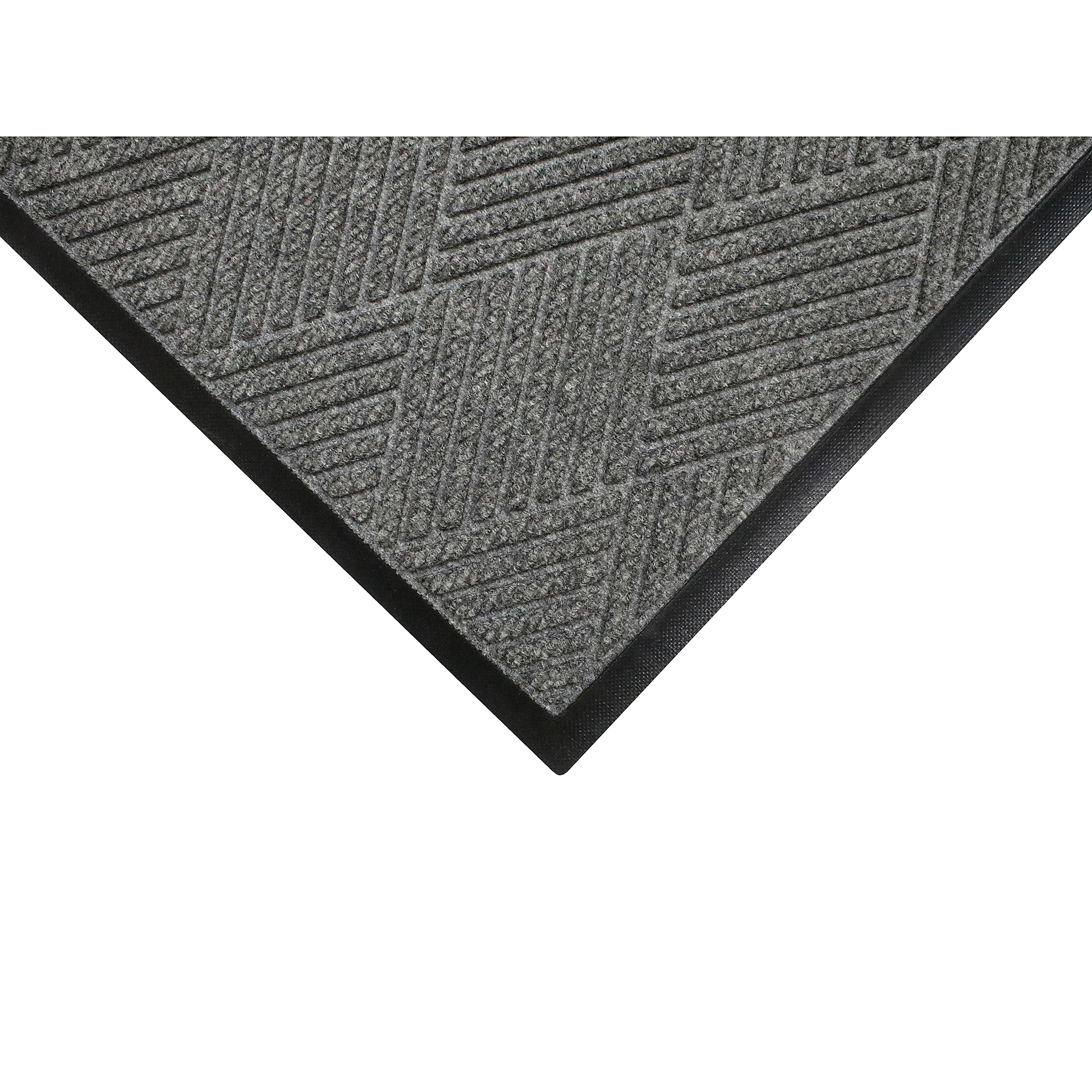 M+A Matting WaterHog Max Diamond Classic Scraper/Wiper Safety Mat, 3' x 10' Grey Ash, 3/8" Thickness, Universal Cleat, Model # 229573310070
